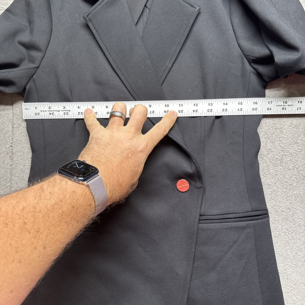 Spanx Women's‎ Black Tailored Blazer Asymmetrical Jacket Size Small Office Wear - Picture 6 of 11